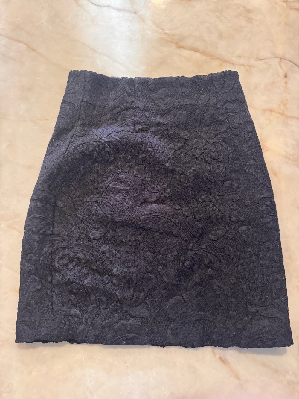 H&M Black Lace Pencil Skirt